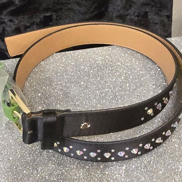 Kate Spade New York Studded Crystal Belt- Black main image 7